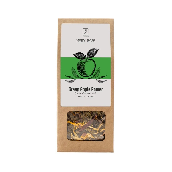 Mary Rose - Green Apple Power Grönt te - 50 g
