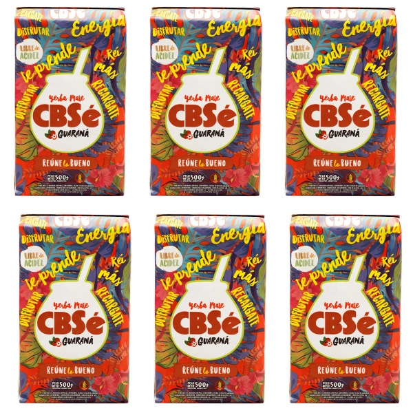 Yerba Mate CBSe Energia med Guarana 6x500g (3kg)