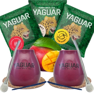 Yerba Mate Calabash Yaguar PREMIUM för två personer
