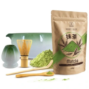 Set för bryggning av Matcha te: matcha 100g + tillbehör