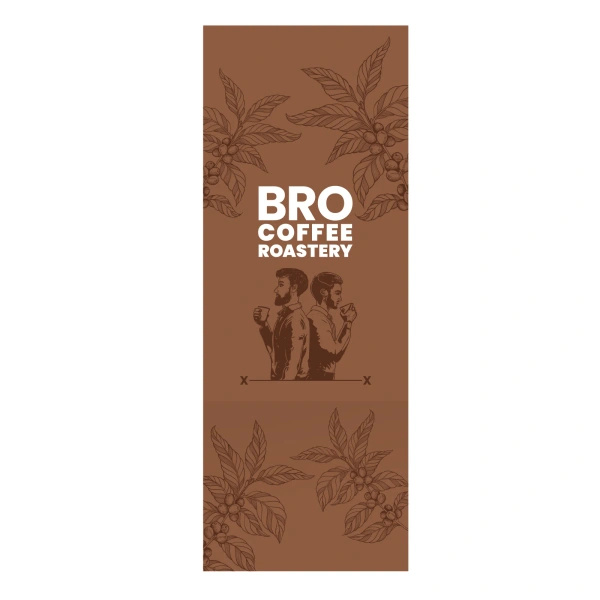 Banderoll till presentask med Bro Coffee Roastery-logotyp – stor