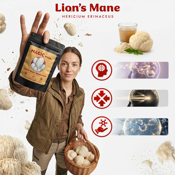 Magic Pwdr – Lion’s Mane – Igelkottstaggsvamp 30 g