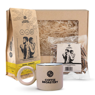 Coffee Broastery presentset: Brazil Cerrado kaffe + kaffekolor + mugg