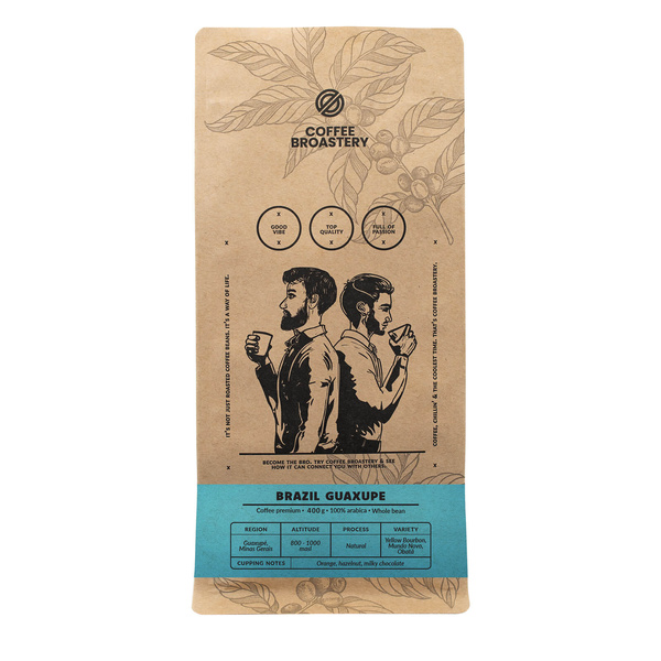 Bro Coffee Roastery - Hela bönor kaffe Brazil Guaxupe Premium 400 g