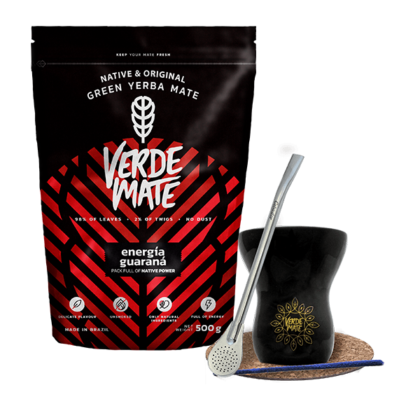 Startpaket Bombilla Mate Kopp + mate-te Verde