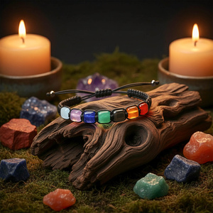 Armband "Sju Chakran" – på snöre