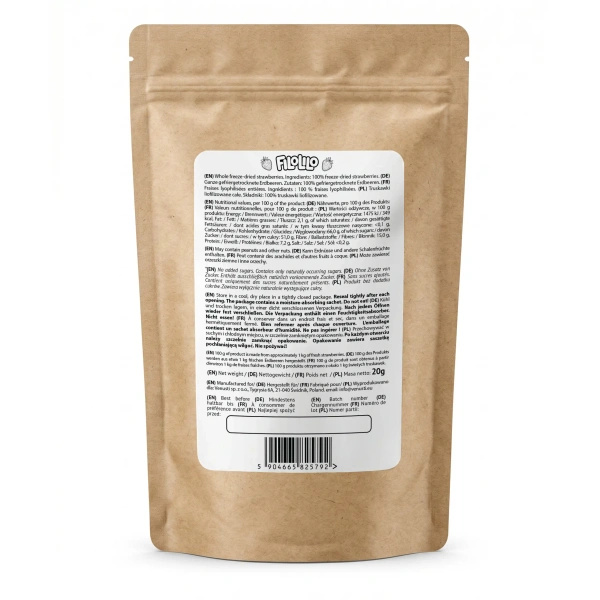 FiloLilo – Frystorkade jordgubbar (hela) 20 g