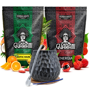 Yerba mate set Guarani 2x500g keramisk kalebass bombilla