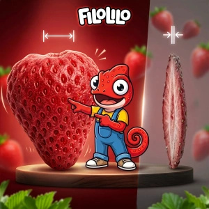 FiloLilo – Frystorkade jordgubbar (hela) 100 g
