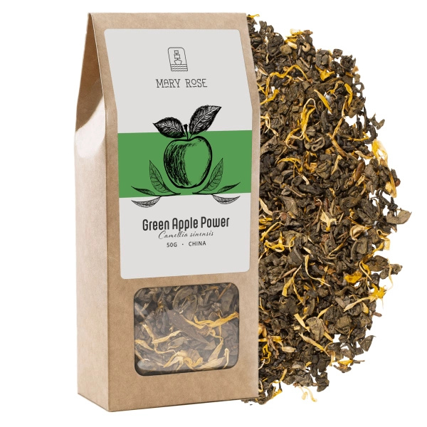 Mary Rose - Green Apple Power Grönt te - 50 g