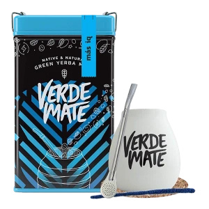 Set Yerbera Verde Mate Mas IQ 0,5 kg