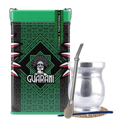 Set Yerbera Guarani Elaborada Tradicional 0,5 kg Palo Santo