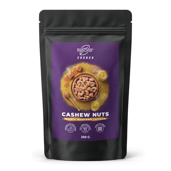 Nustino Crunch – Rostade cashewnötter – Honey Mustard Crunch 200 g