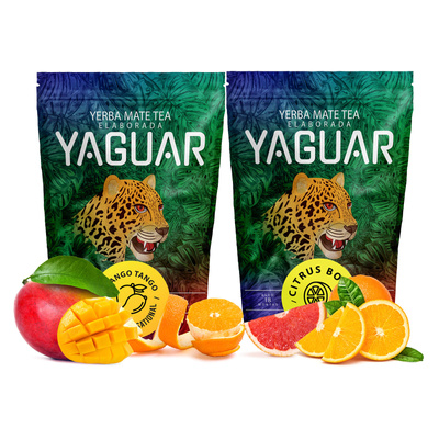 Yerba Mate Yaguar fruktig Citrus Mango 2x500g 1kg