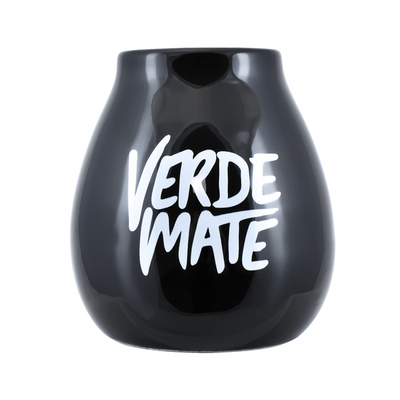 Keramisk matekopp med Verde Mate-logotyp (svart) 350 ml