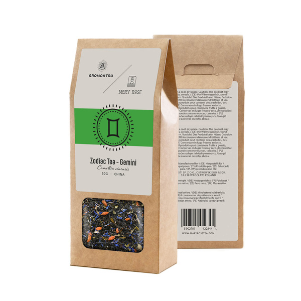 Aromantra x Mary Rose – Zodiaken Te – Tvillingarna (svart te) 50 g
