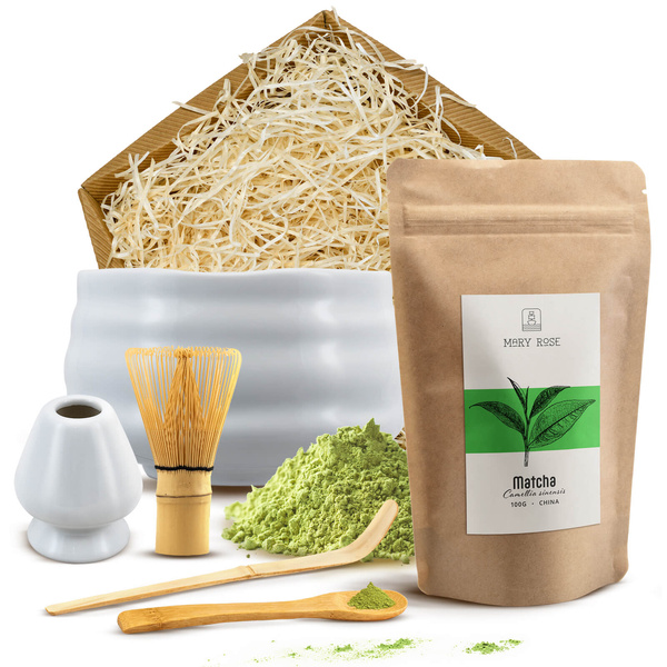 Presentset för bryggning av Matcha te