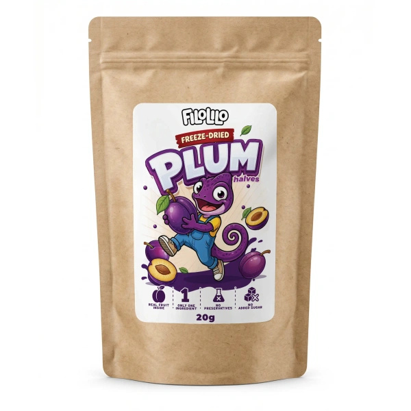 FiloLilo – Frystorkade plommon (halvor) 20 g