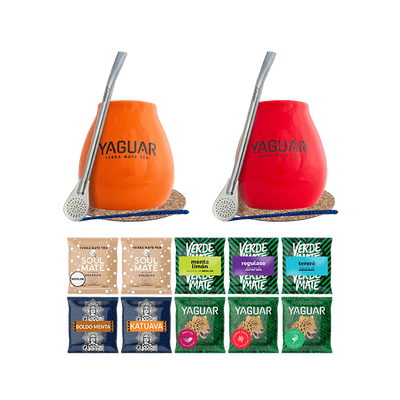 2x matero + Yerba Mate 10x50g
