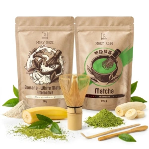 Set för färgglad Matcha Latte: Matcha + White Matcha + tillbehör