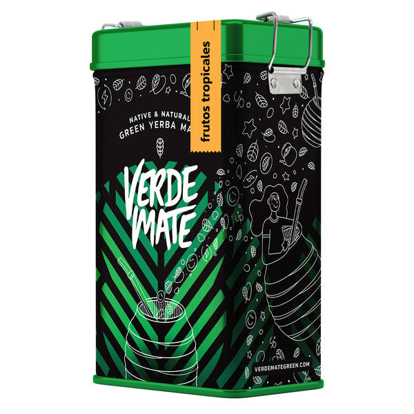 Yerbera – Metallburk + Verde Mate Green Frutos Tropicales 0,5 kg