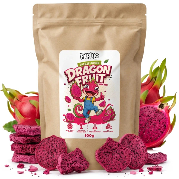 FiloLilo – Frystorkad drakfrukt (skivor) 100 g