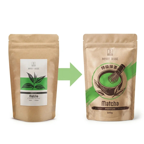 Set för bryggning av Matcha te: matcha 100g + tillbehör