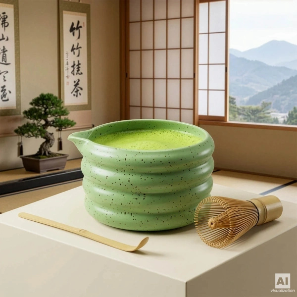 Set för bryggning av Matcha te: matcha 100g + tillbehör