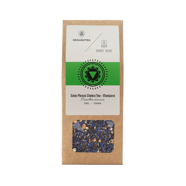 Aromantra x Mary Rose – Solar Plexus-chakra Te Manipura (svart te) 50 g