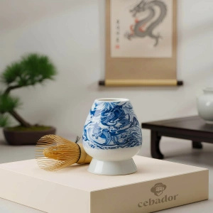 Ceremoniellt set för att tillreda matcha-te: japansk ekologisk matcha 30g + tillbehör