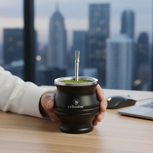 TermoColador – termosmugg för yerba mate – 190 ml (svart)