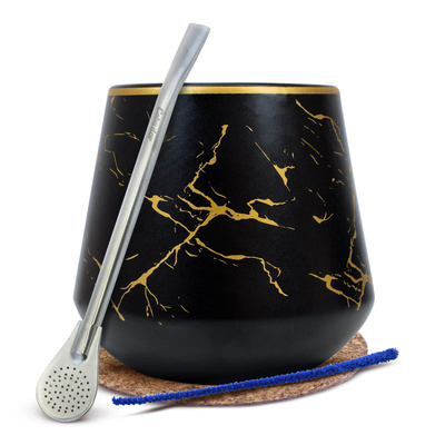 Tillbehörsset för yerba mate: Kalebass + Bombilla