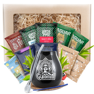 Yerba Mate Presentpaket 10x50g 500g Kalebass + Bombilla