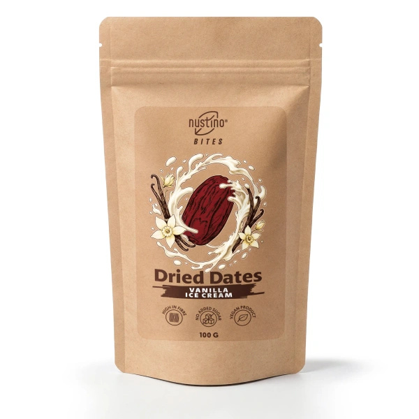 Nustino Bites – Torkade Dadlar – Vanilla Ice Cream 100 g