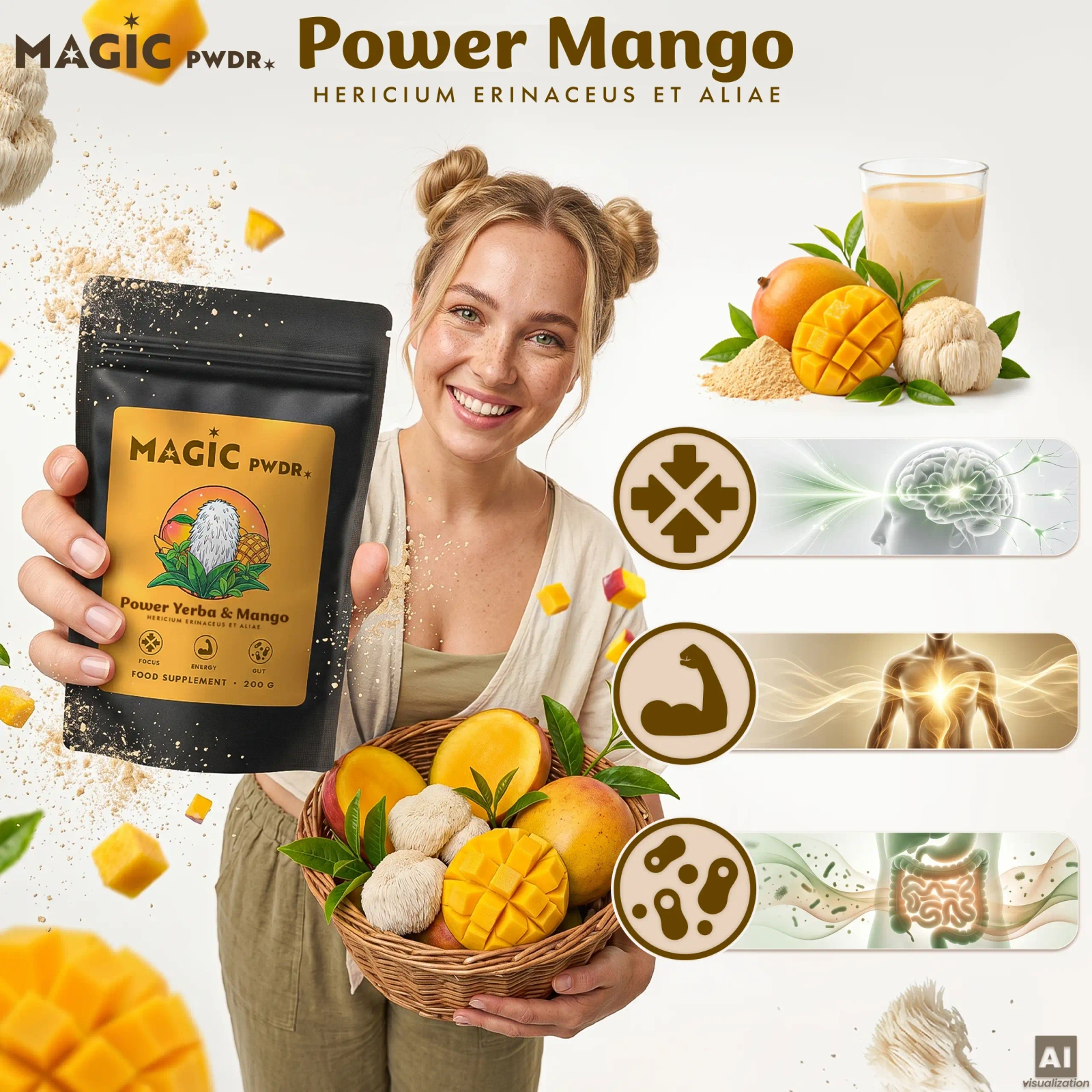 Magic Pwdr Power Yerba & Mango