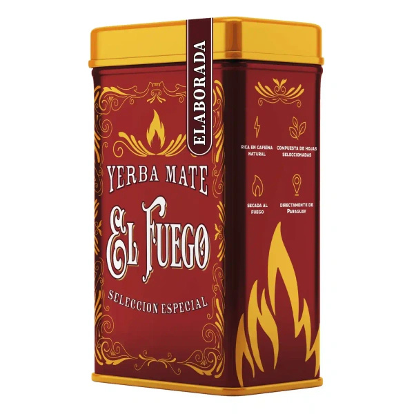 Yerbera – Metallburk + El Fuego Elaborada 0,5 kg