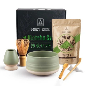 Presentset: matcha + matchawan + bambustillbehör