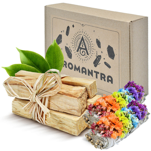 Presentset: Palo Santo 50 g + vit salvia "Sju Chakran"