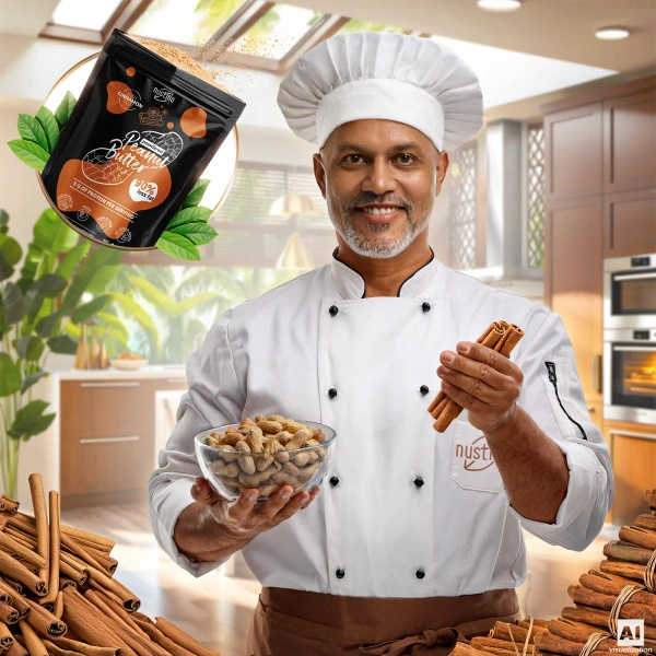 Nustino – Jordnötssmör i pulverform – Cinnamon (utan tillsatt socker) 400 g