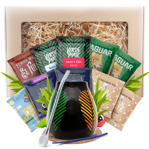 Yerba Mate Presentpaket 10x50g 500g Kalebass + Bombilla