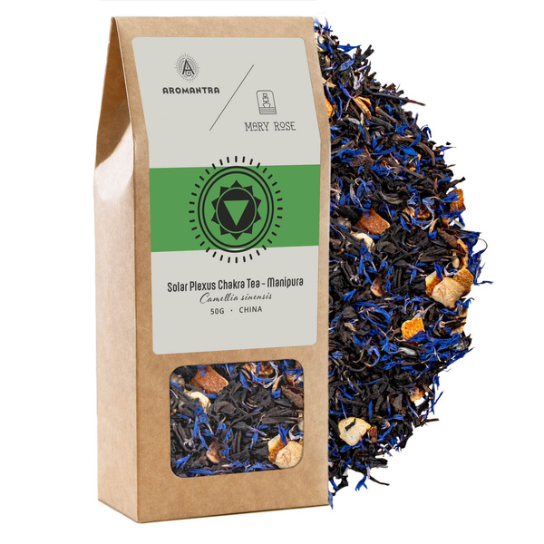 Aromantra x Mary Rose – Solar Plexus-chakra Te Manipura (svart te) 50 g