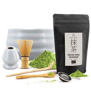 Ceremoniellt set för att tillreda matcha-te: japansk ekologisk matcha 30g + tillbehör