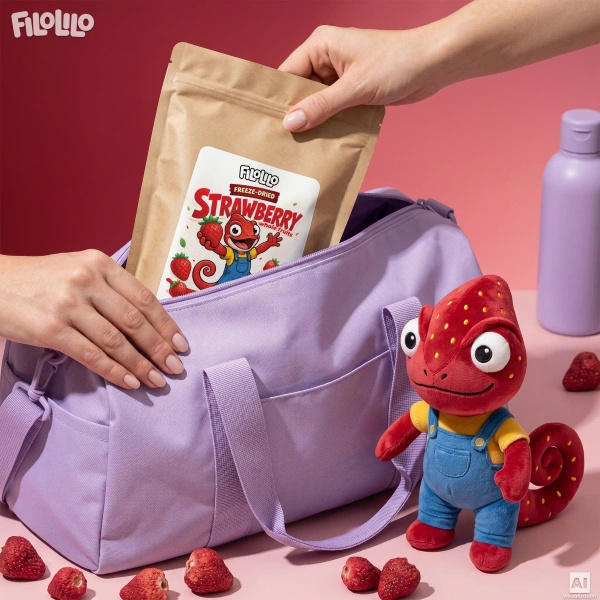 FiloLilo – Frystorkade jordgubbar (hela) 100 g
