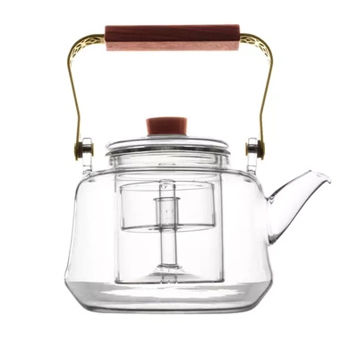 Tekanna i glas med bryggare Ornamento 1000 ml