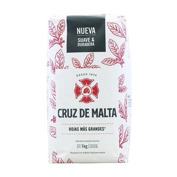 Yerba Mate Elaborada-set: El Fuego 1kg + Cruz de Malta 1kg