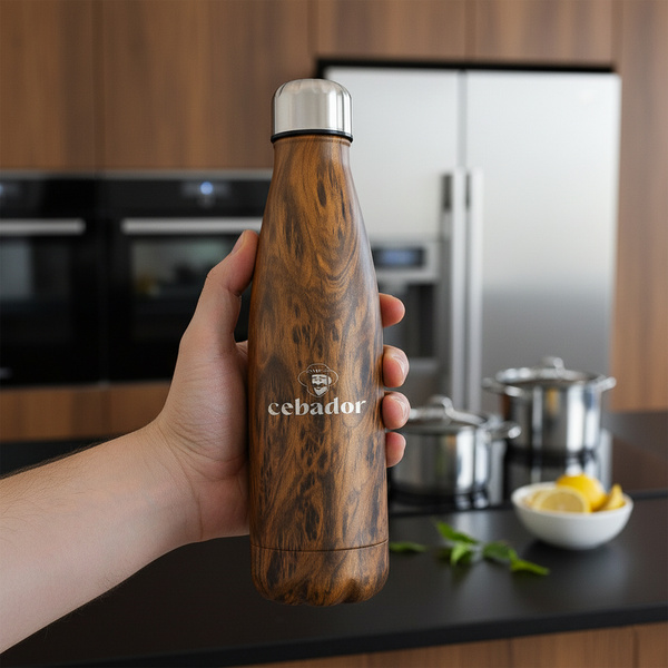 Cebador termoflaska 500 ml – träfärg