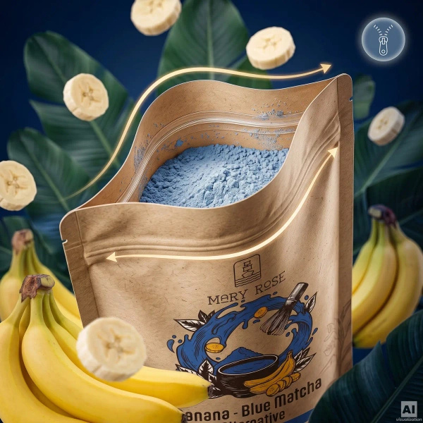 Mary Rose – Blue Matcha Alternative – Banan (pulver) 50 g