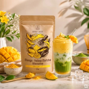 Set med färgglada matcha: Red Matcha + Orange Matcha + Yellow Matcha