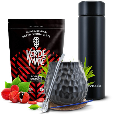 Yerba Mate Set Verde Mate 400g 0,4kg Termos LED