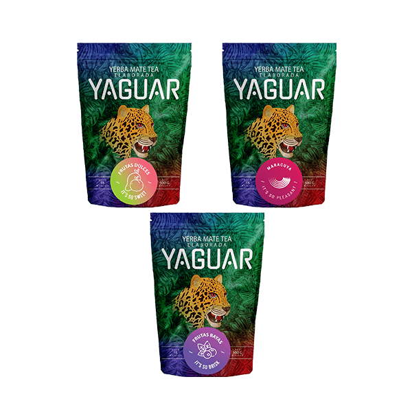 Yerba Mate Yaguar Fruktpaket 3x500g 1,5kg